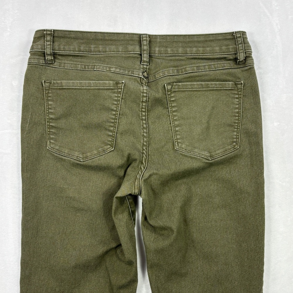 Prana Jeans Womens 4/27 Olive Green Slim Straight Leg Stretch Denim Pants - Picture 7 of 11